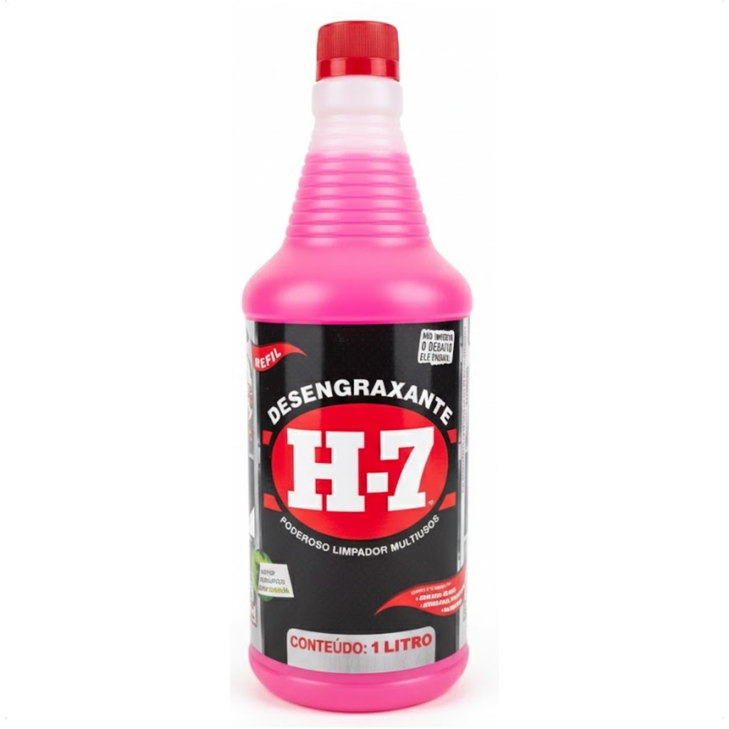 H-7 Poderoso Limpador Multiuso 1 Litro Refil Limpa Tudo Graxas Óleo Motor Cozinha