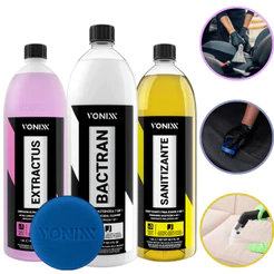 Kit VSC Vonixx Limpeza Veicular Automotivo de Estofados e Carpets 1,5L Extractus Bactran Sanitizante