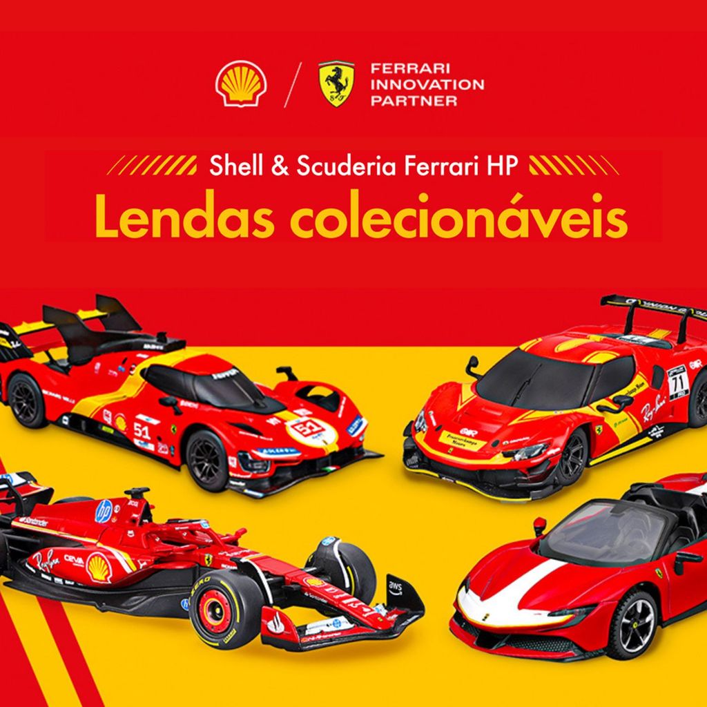 4  Miniaturas Carros Ferrari e Shell 1/41 - Shell 2025