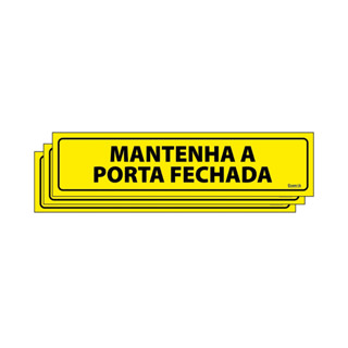 Kit 3 Placas De Sinalização Mantenha A Porta Fechada 30x7 Ecom IA - F-914 F9e em Oferta na Shopee