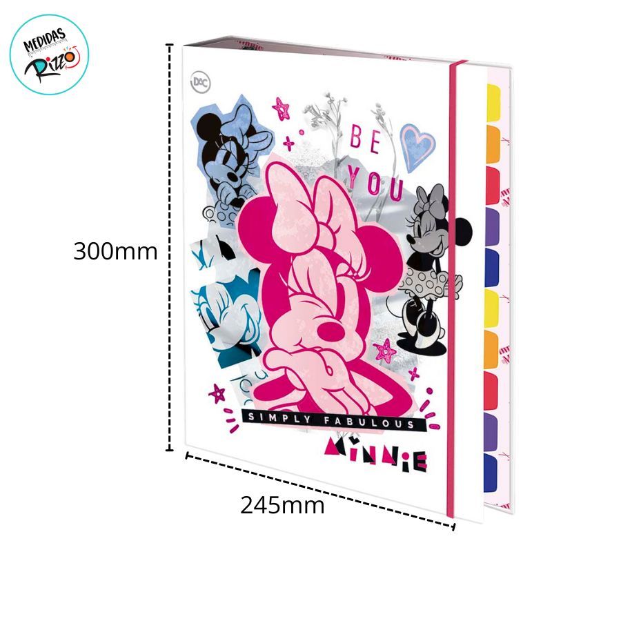 Fichário Universitário - Minnie Mouse Rosa - 245x300mm - 1 unidade - Disney Original - Rizzo · foto 2