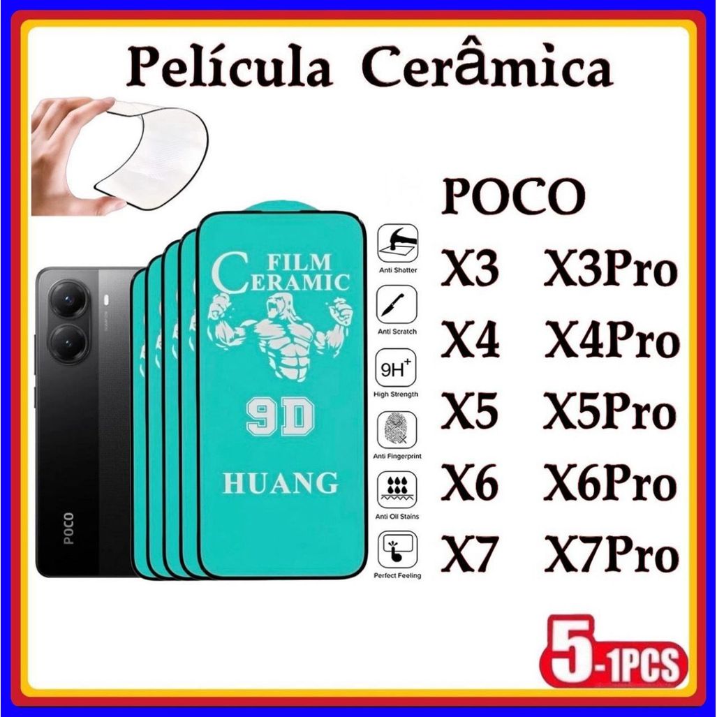 Película de Cerâmica 9D Gel Hidrogel Redmi POCO X3 X3PRO X4 X4PRO X5 X5PRO X6 X6PRO X7 X7PRO em Oferta na Shopee