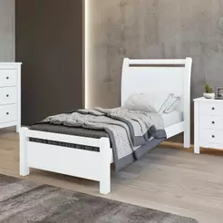 Cama Solteiro 0,90 Reali Branco