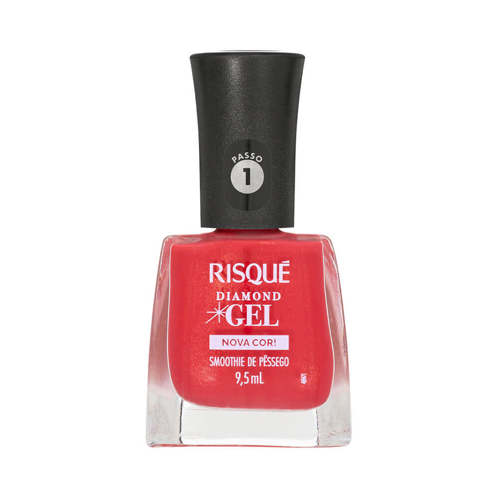 Esmalte Risqué Diamond Gel Nova Cor Smoothie de Pêssego em Oferta na Shopee