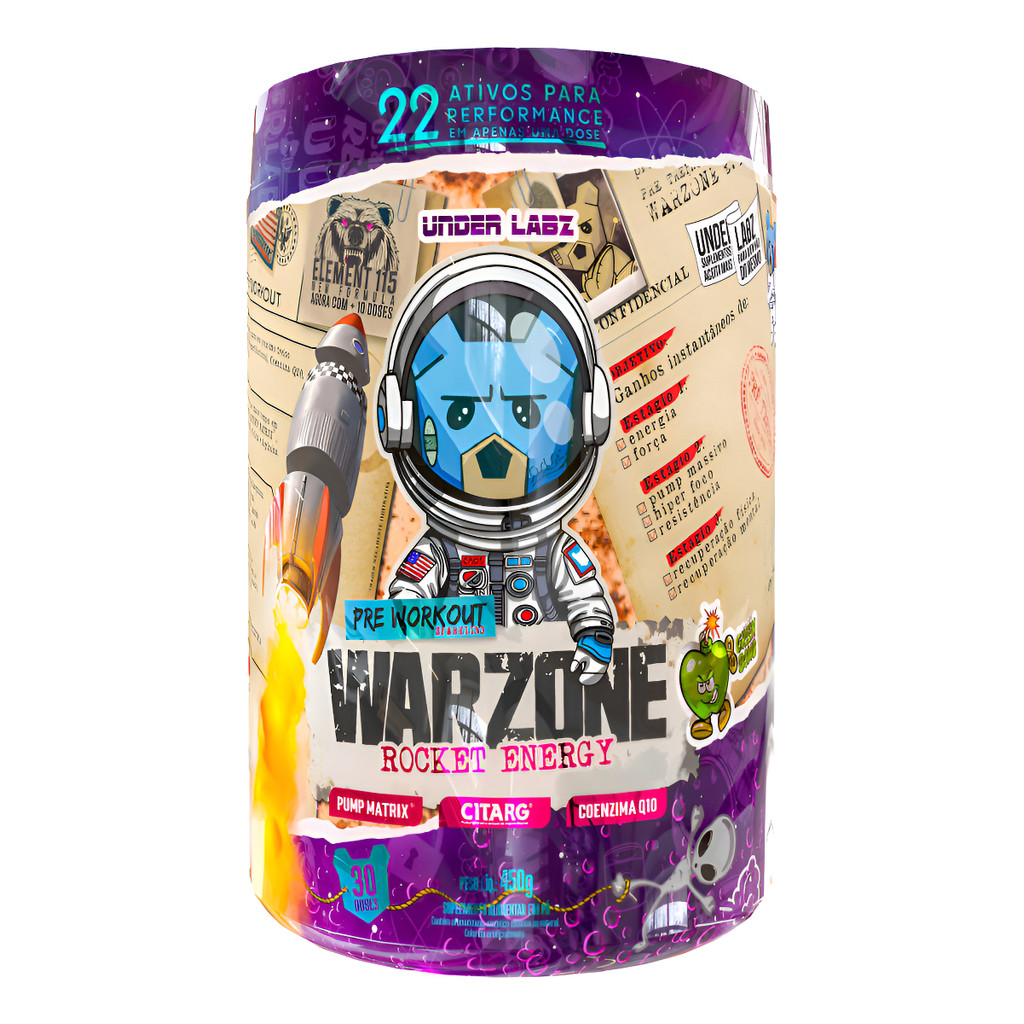 Warzone Rocket Energy 450g - Under Labz Sabor Green Bomb