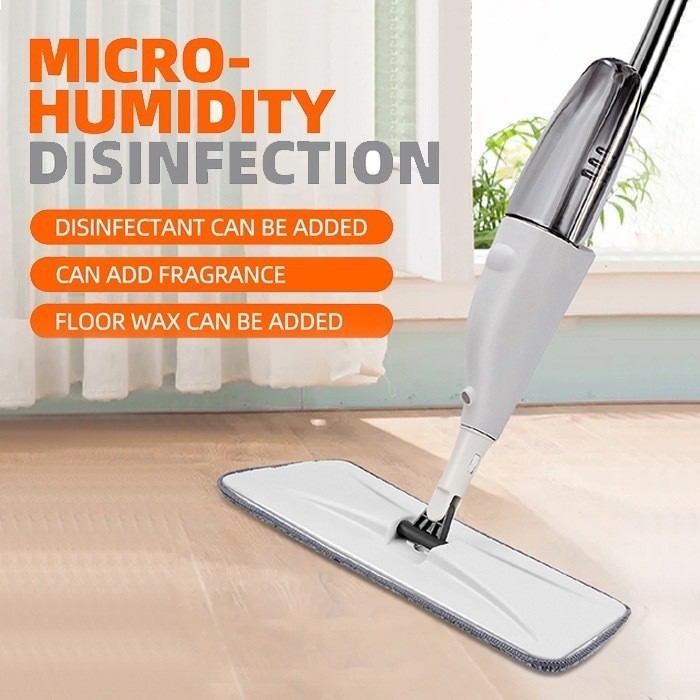 Mop Spray Giratório Limpeza Flash Mágico Rodo Esfregão Com Reservatório + 1Refil