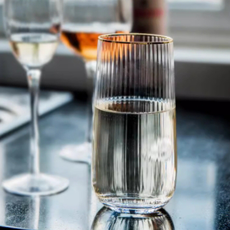 Copo de Vidro Copo de Bebida Estilo Ins Copo de Chá Copo de Água Copo de Café Copo Doméstico Resistente a Altas Temperat