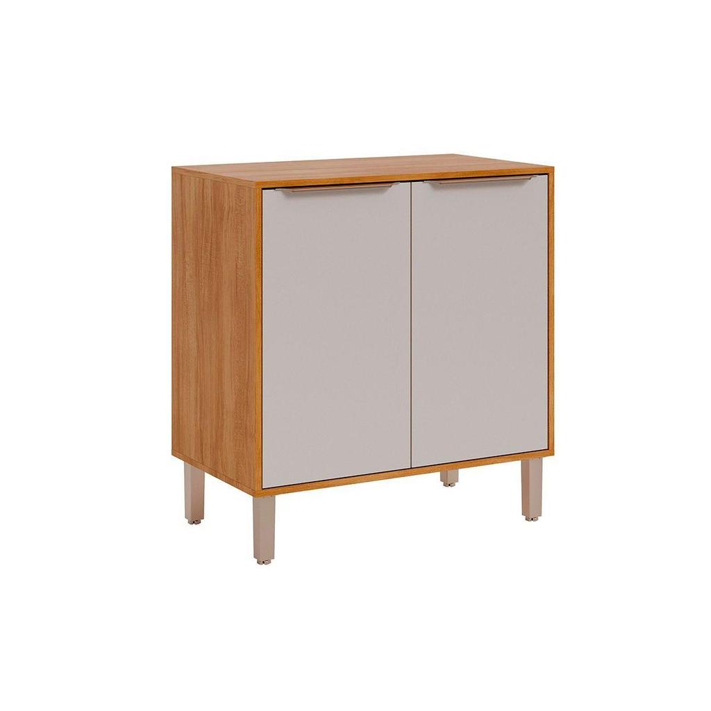 Módulo Cozinha MGM Divina Balcão c/ Tampo c/ 2 Portas 80 cm Cinamomo/Off White-MGM
