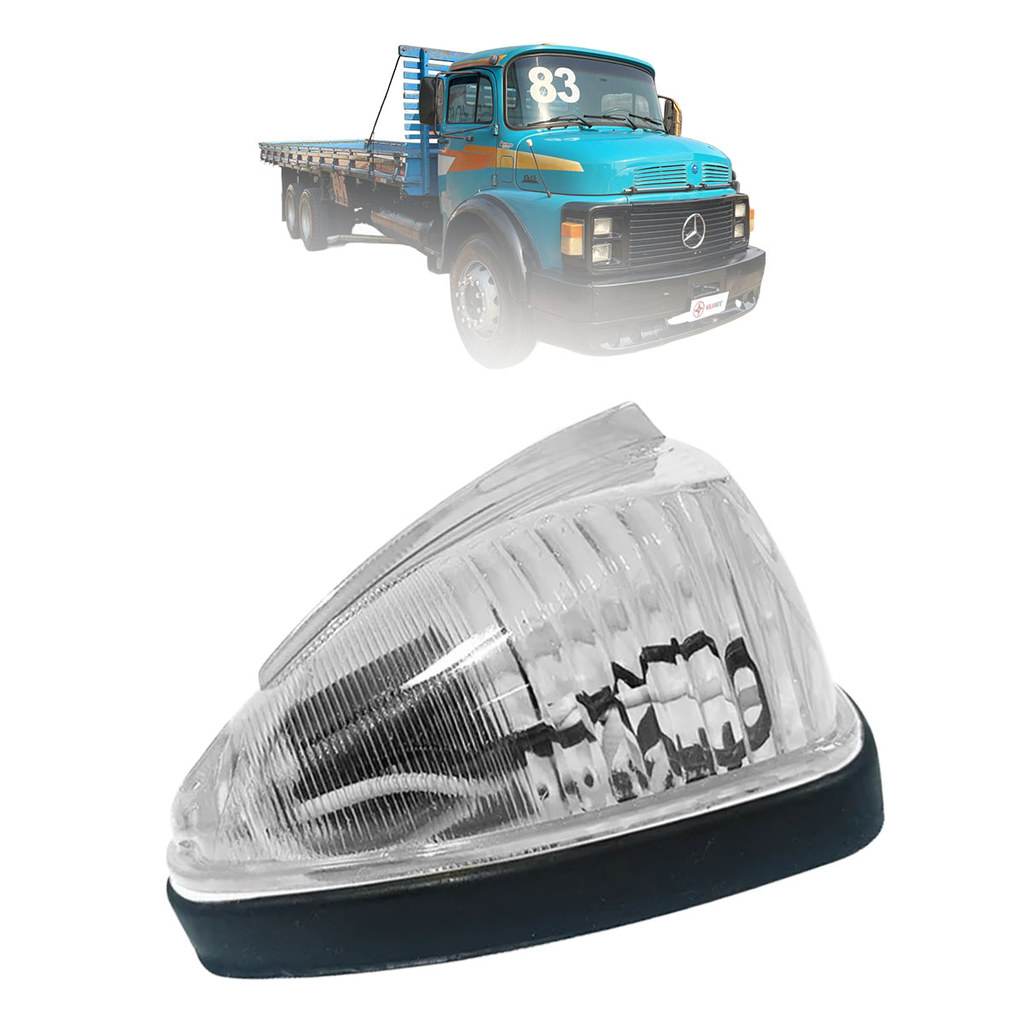Lanterna de Teto Delimitadora Cristal Mercedes-Benz Mb 608 708 709 1113 1983 Caminhão Antigo GF0170