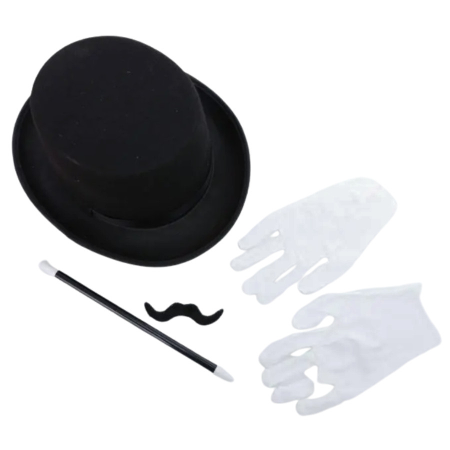 Kit Fantasia Mágico Adulto Festa Temática Carnaval Acessórios Cartola Varinha Cromus