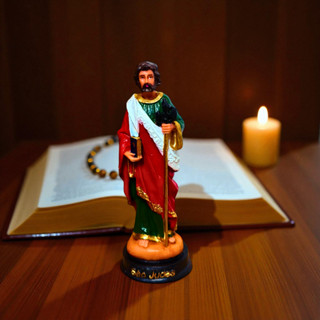 Imagem São Judas Tadeu 15cm em Resina Santo Católico, Proteção, Fé e Devoção para Altar e Capela em Oferta na Shopee
