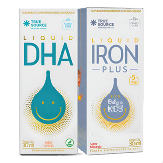 1x Dha Liquid 30ml + 1x Iron Liquid 30ml True Source Natural em Oferta na Shopee