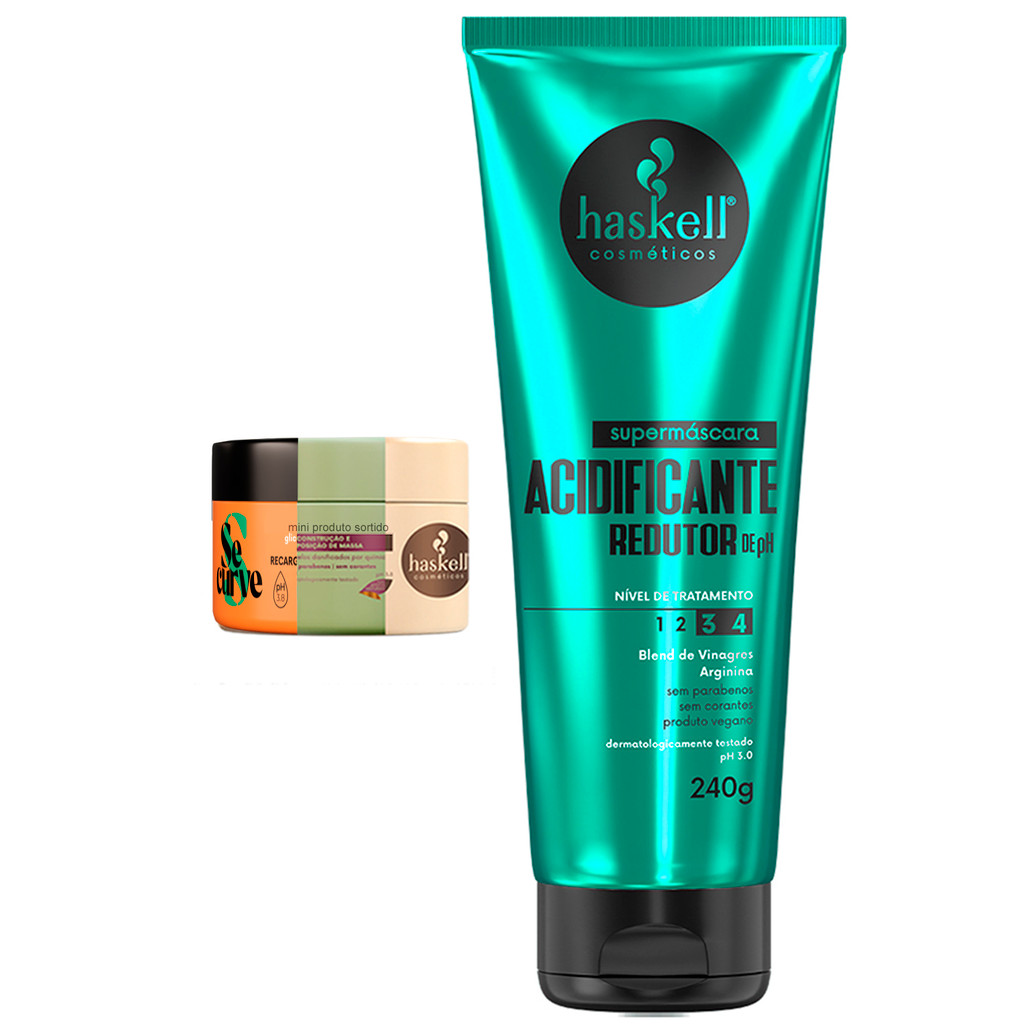 Haskell Supermáscara Acidificante Redutor de PH 240gr em Oferta na Shopee