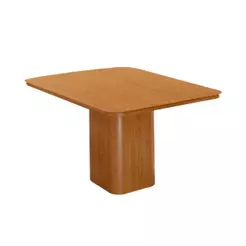Mesa De Jantar Eloise 90cm Tampo Mdf Canto Copo Moderna Naturalle