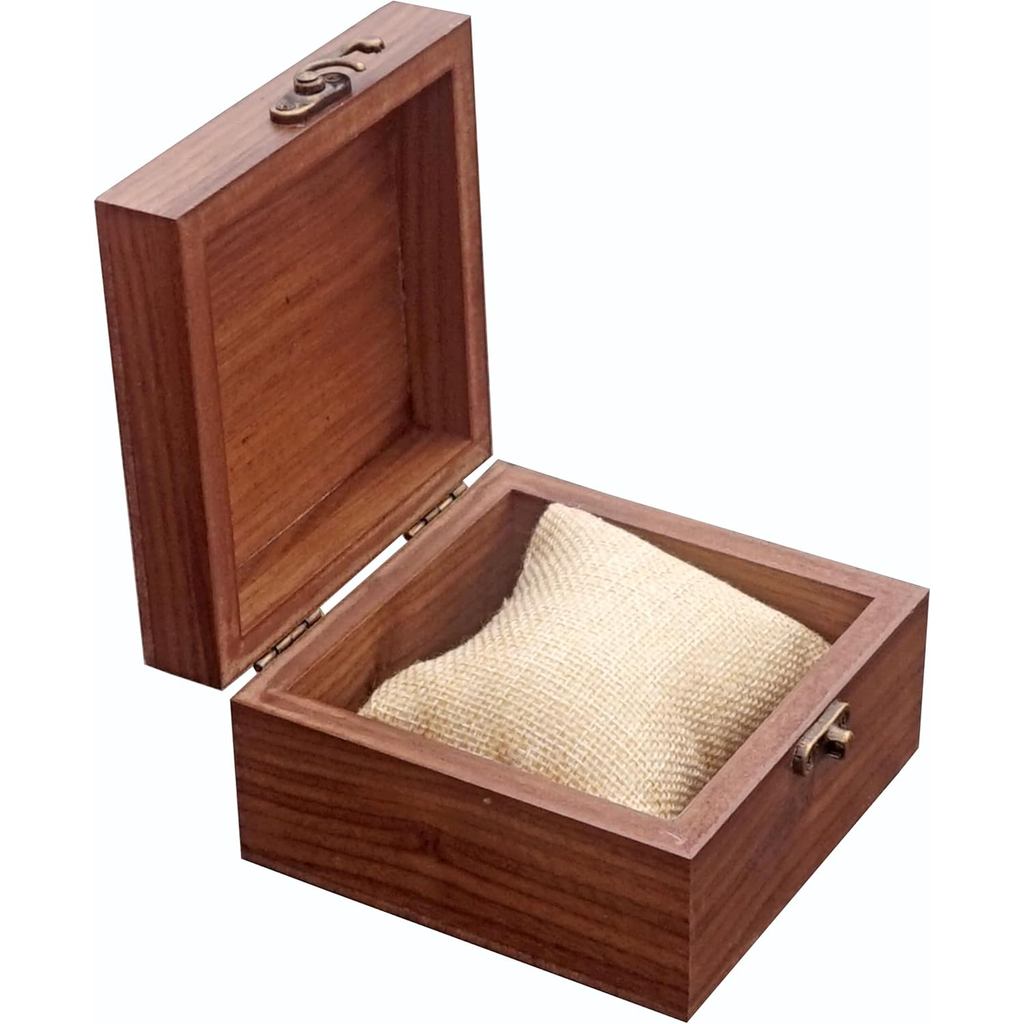 Caixa para Relógio e Joias Cor de Nogueira, Feita à Mão para Lembranças, Dia dos Pais, Dia das Mães, Aniversários, Natal