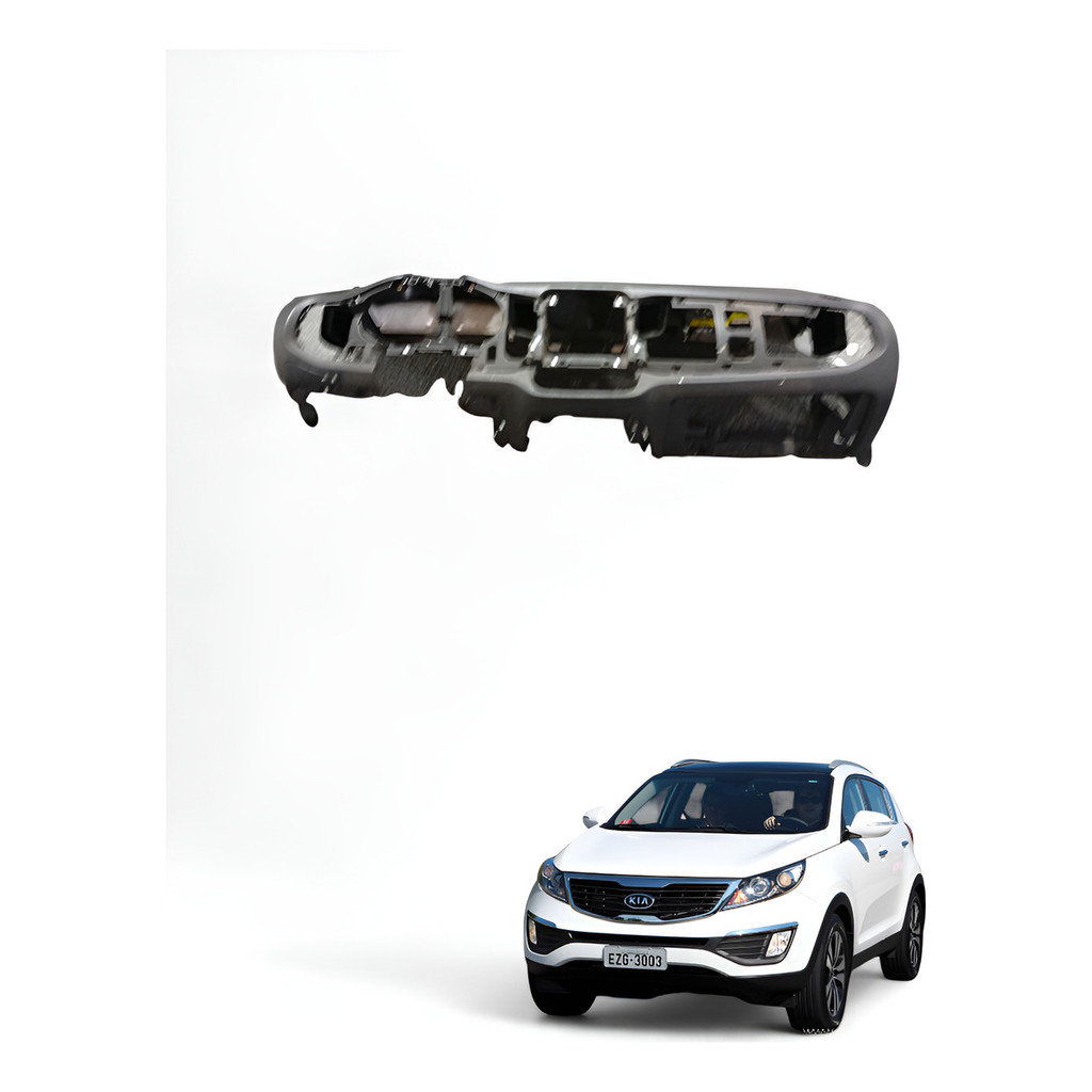 Capa Painel Central Kia Sportage 2014 Preto Listras