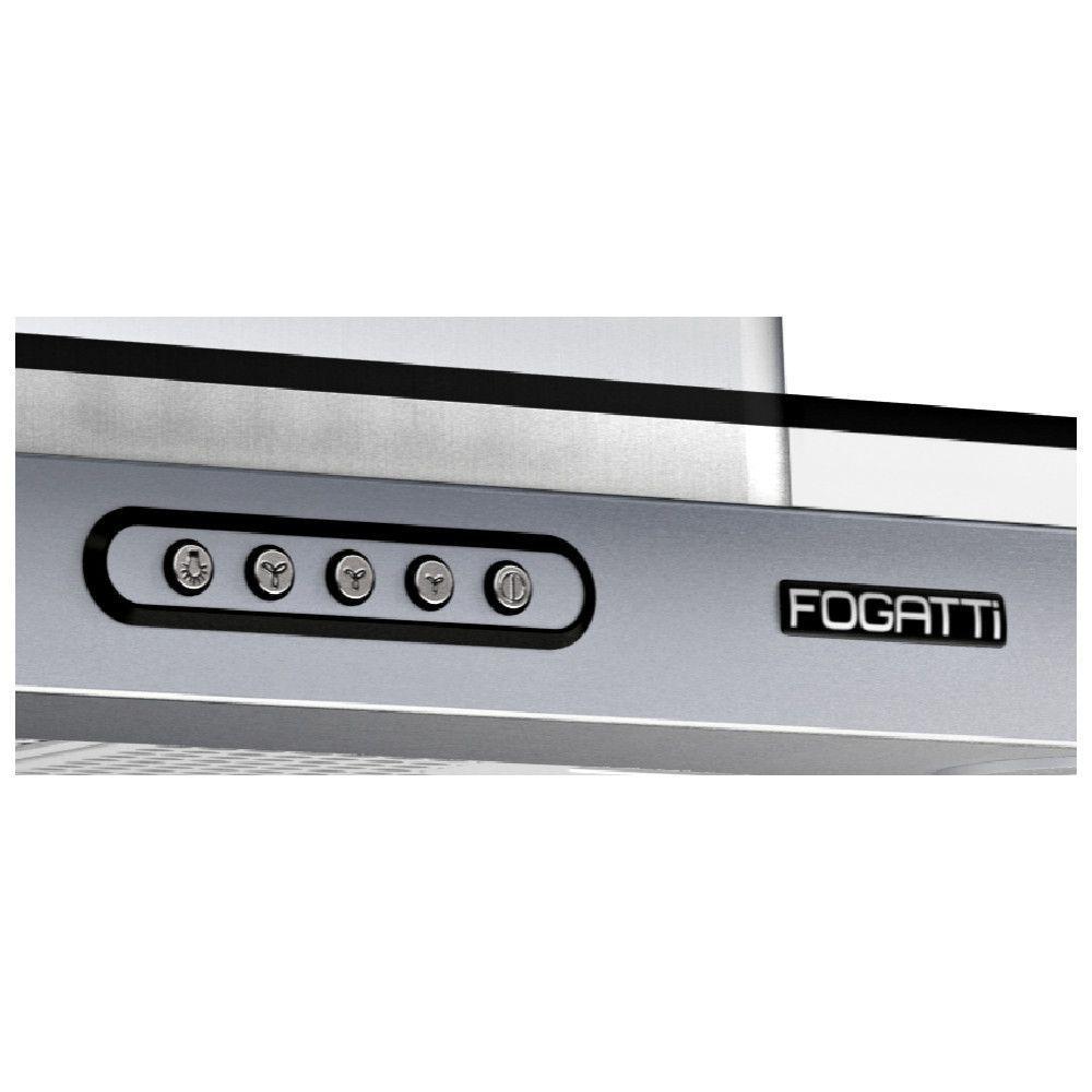 Coifa Ilha 60cm Vidro Reto Fogatti Inox 110V