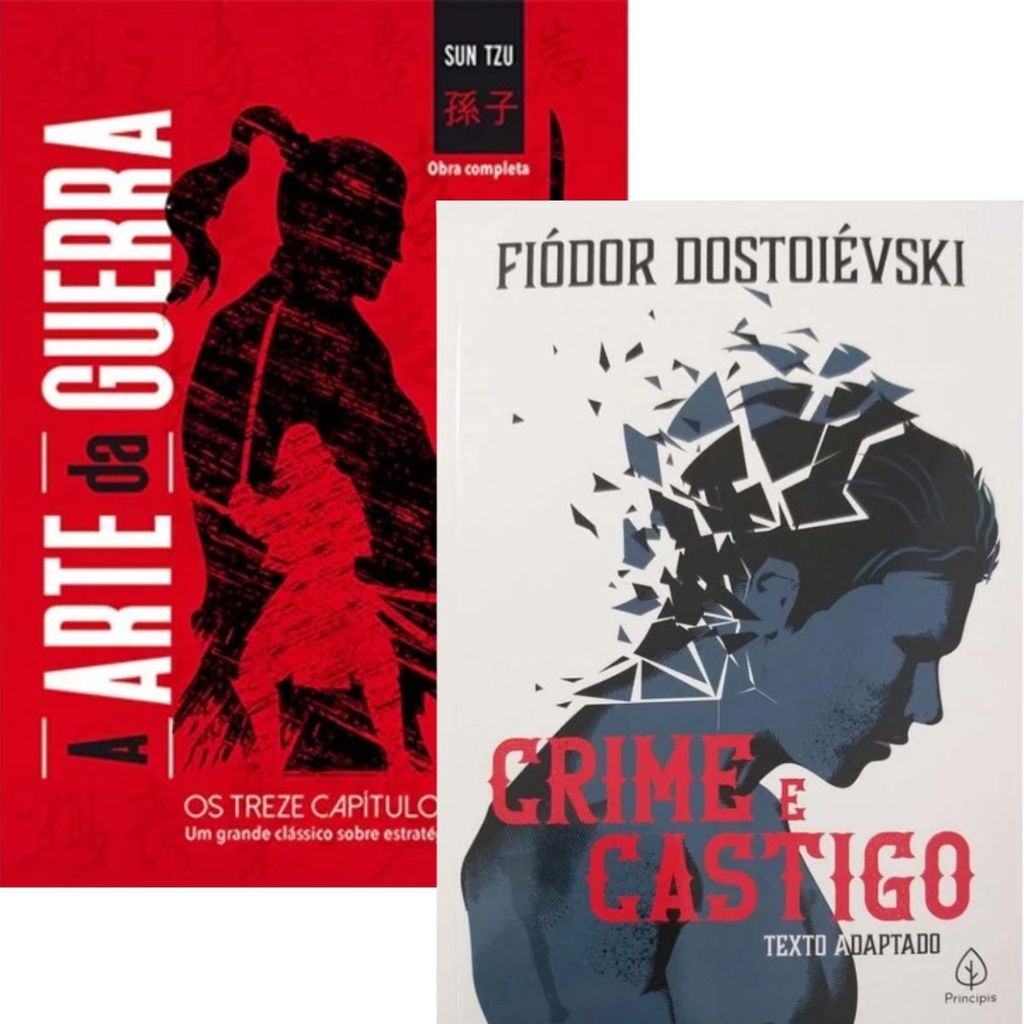 Kit 2 Livros | Crime e castigo Fiódor Dostoiévski + A arte da guerra - Sun Tzu em Oferta na Shopee