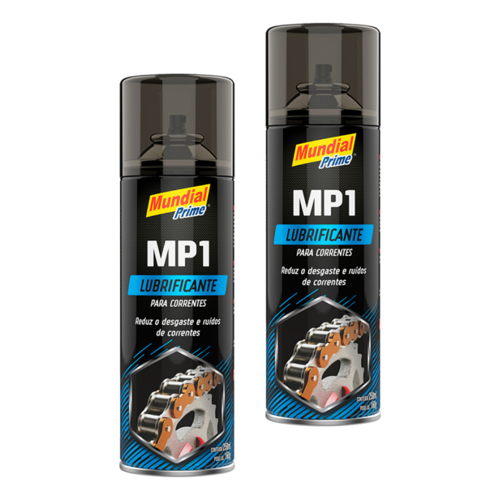 Kit 2 Lubrificantes de Corrente MP1 Spray 200ml Mundial Prime – Proteção e Desempenho para Correntes em Oferta na Shopee