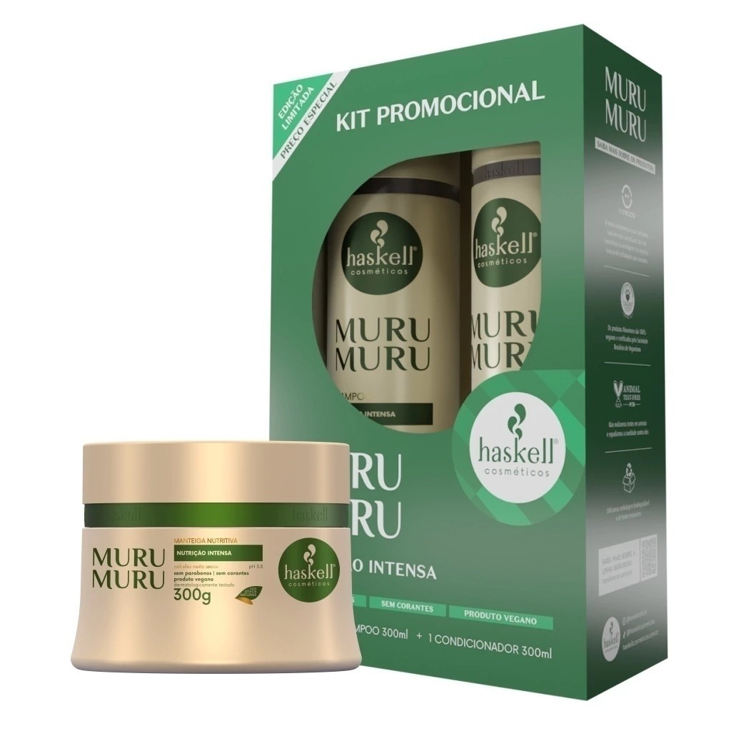 Kit De Tratamento Murumuru Haskell 300g | Nutrição Intensa em Oferta na Shopee