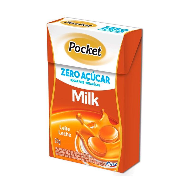 Bala de Leite Pocket Zero Açúcar Milk 23g em Oferta na Shopee