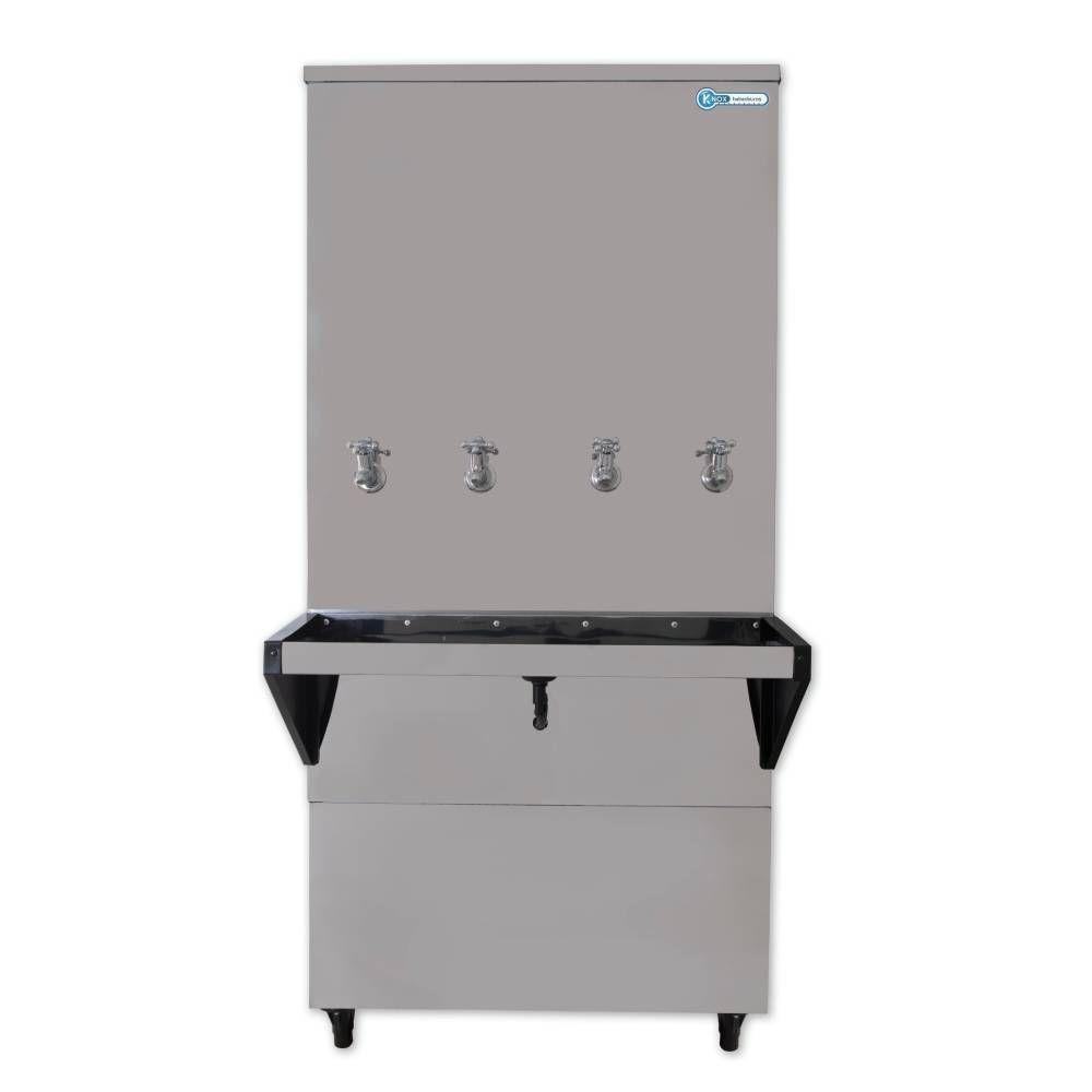 Bebedouro Industrial Coluna Knox 200L 3 Torneiras Geladas 1 Torneira Natural Inox 220V (K…