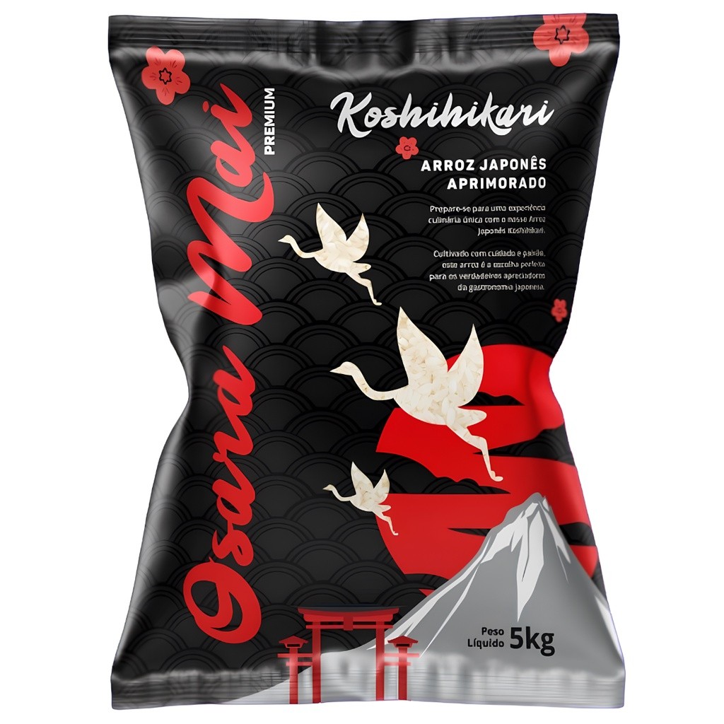 GOHAN ARROZ 5KG IMPORTADO KOSHIHIKARI GRÃO CURTO TIPO 1 PREMIUM