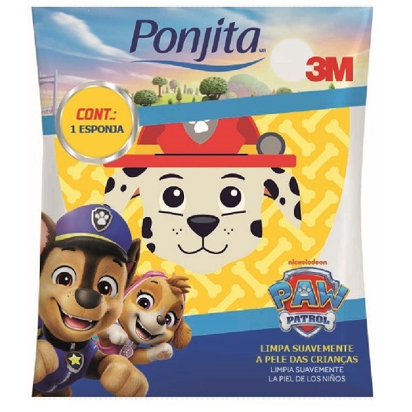 Esponja de Banho Ponjita Infantil Patrulha Canina 3M Marshall