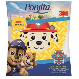Esponja de Banho Ponjita Infantil Patrulha Canina 3M Marshall em Oferta na Shopee