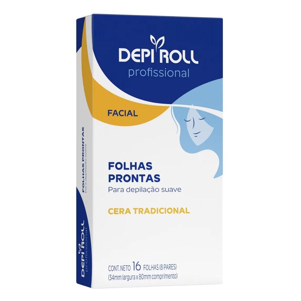 Folha Pronta Para Depilacao Depi Roll Facial Tradicional 16 Unidades em Oferta na Shopee