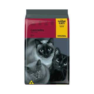THREE CATS ORIGINAL GATO CASTRADO SABOR CARNE 10,1KG em Oferta na Shopee