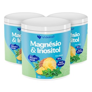 Kit 3x Magnésio e Inositol  Suplemento 150g - Videira7 em Oferta na Shopee