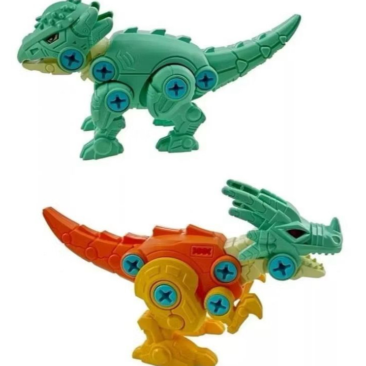Kit 4 Dinossauros Monta e Desmonta Educativo Pedagógico