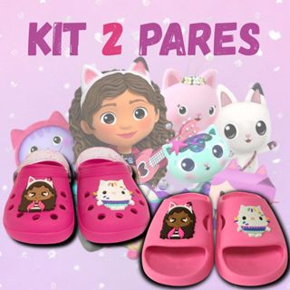 Kit Chinelo Nuvem & Babuche Infantil Menina Personagem Casa Mágica Da Gabby Meigo Macio Promoção em Oferta na Shopee