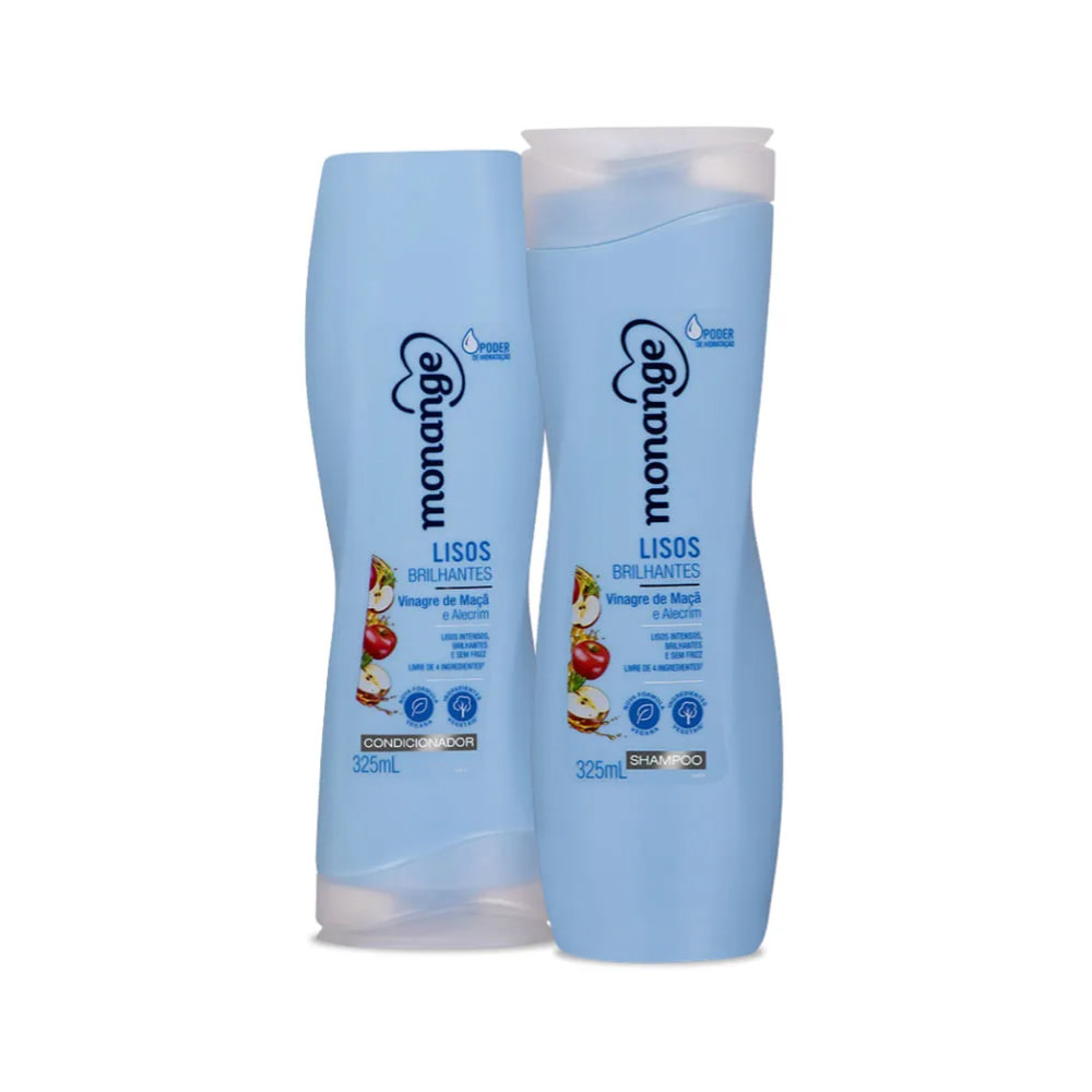 Kit Monange Shampoo e Condicionador - Lisos Brilhantes em Oferta na Shopee