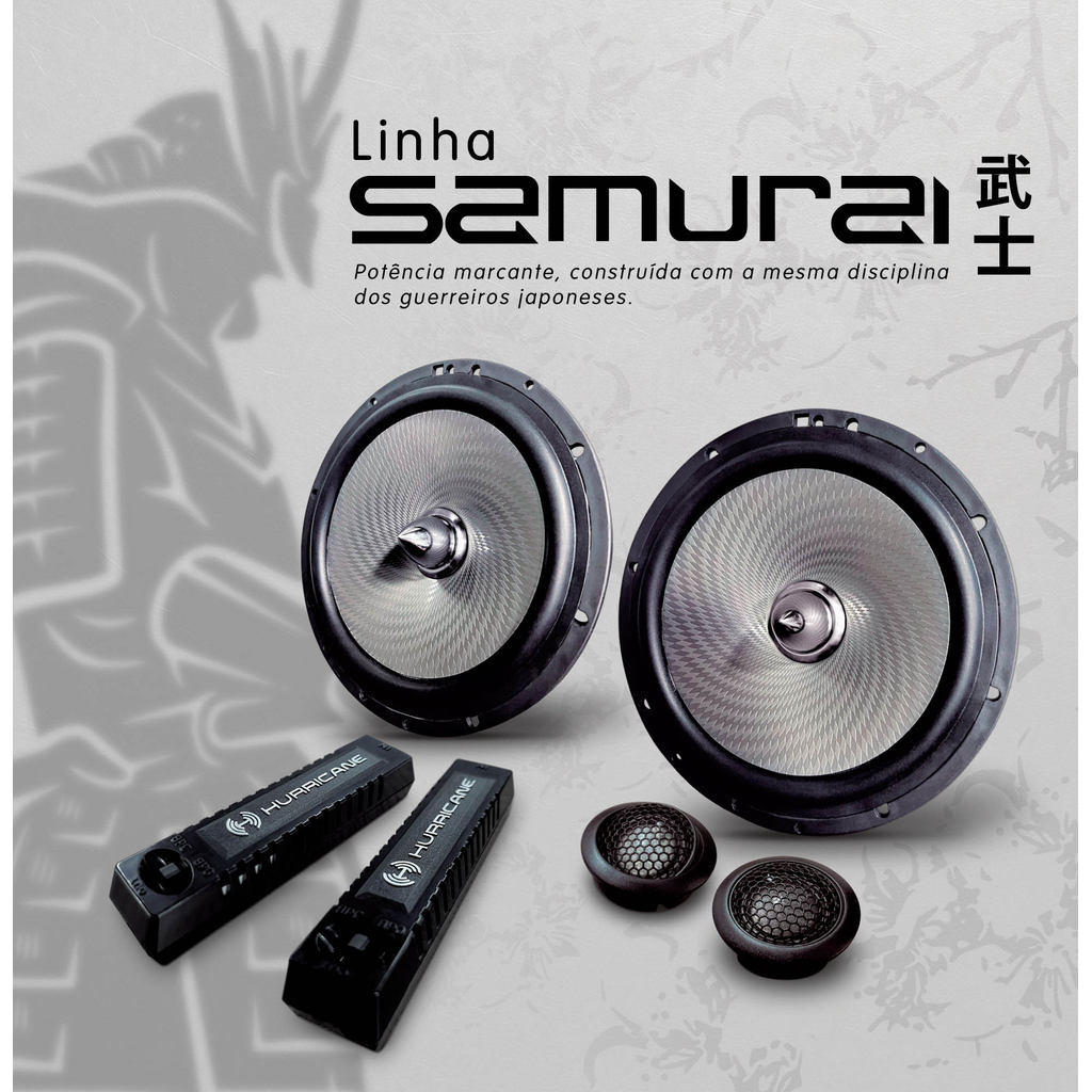 Kit Alto Falante 2 Vias Samurai 6.2" 250W RMS Hurricane · foto 2