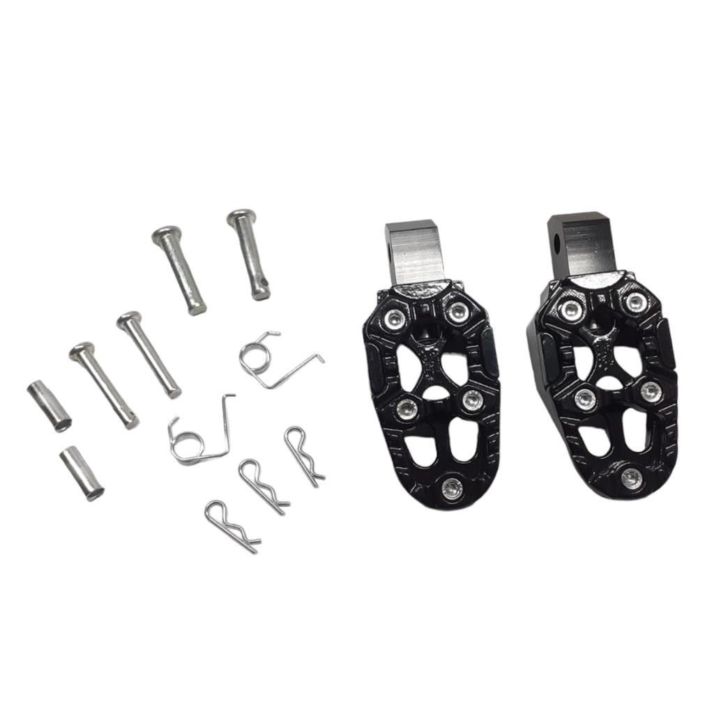 Detalhes do PEDALEIRA MOTO ESPORTIVA PEDAL PRETO PAR
