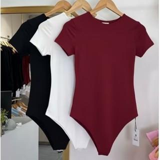 kit 1 a 3 Body Femenino Manga Curta Forro Duplo Suplex Premium Moda Gringa Verão Tendência em Oferta na Shopee