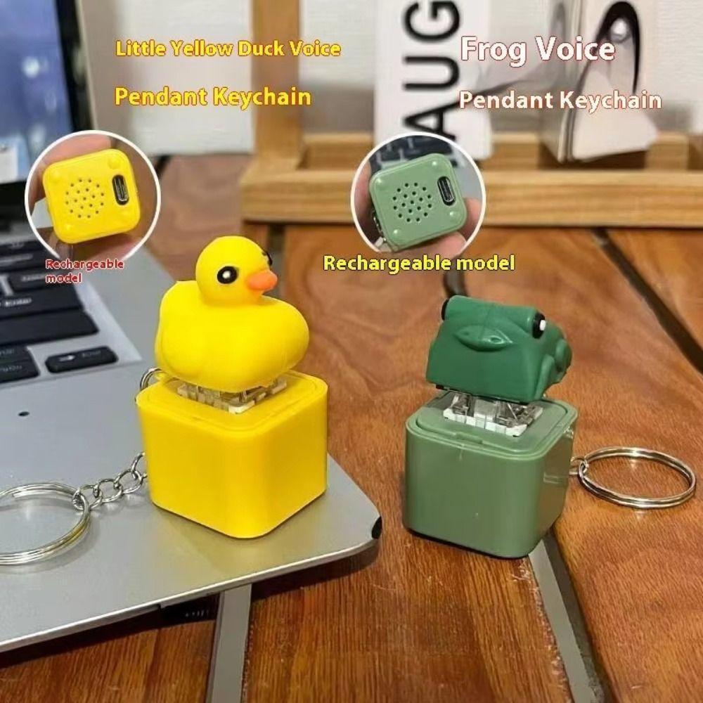 SHENGDA Frog Croking Fidget Toy , Botão Recarregável Na Ponta Do Dedo , Chaveiro De Pato Sapo Assado , Teclado Switche em Oferta na Shopee
