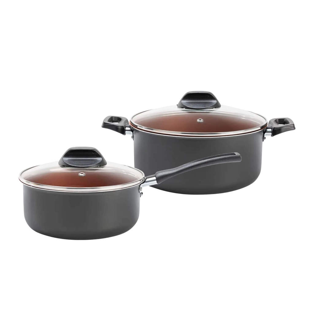 Kit Brinox Topázio – Panela 18cm 1,9L + Caçarola 18cm 1,9L Antiaderente Cinza Range em Oferta na Shopee