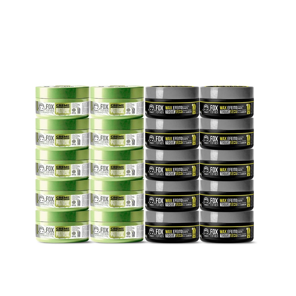 10 CREME PISTACHE + 10 PASTAS EFEITO SECO 80G - FOX FOR MEN
