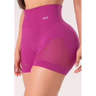 SHORT FITNESS FEMININO COM TELA E MODELA BUMBUM SEAMLESS+ DLK em Oferta na Shopee