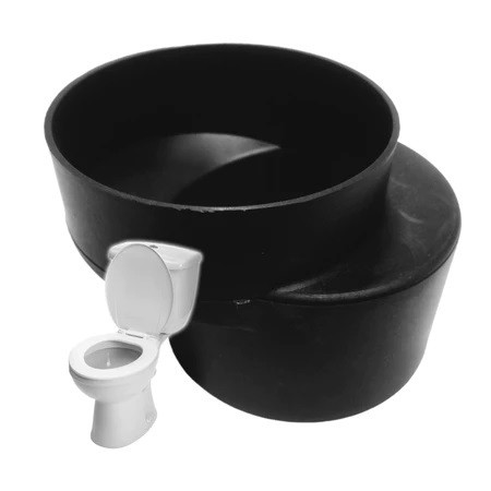 Bolsa excêntrica Deslocador Desviador Vaso Sanitário Preto 100mm DEPLASTI em Oferta na Shopee