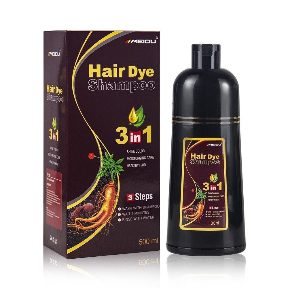 Shampoo de tintura de cabelo três em um, ingredientes orgânicos naturais de longa duração, tintura sem produtos químicos em Oferta na Shopee