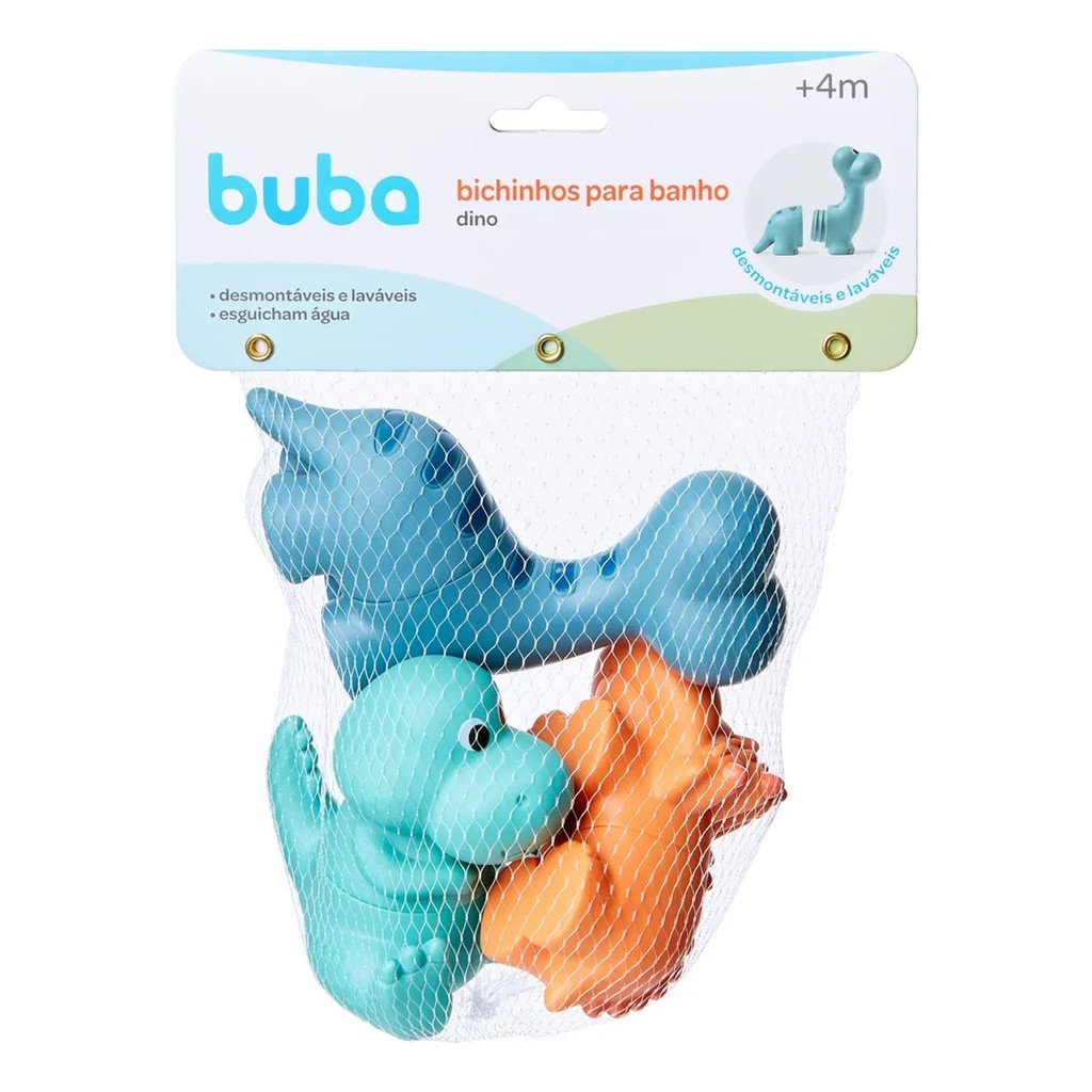 Buba Bichinhos para Banho Laváveis Dino +4M