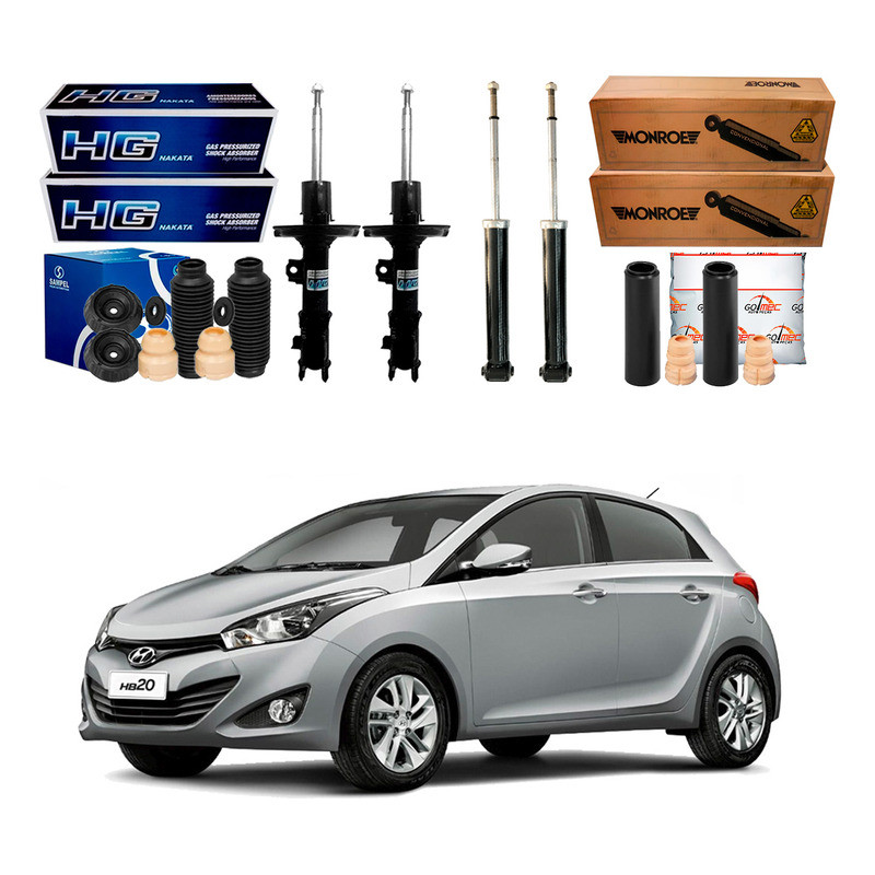 Kit Amortecedor Dianteiro Traseiro Hb20 1.0 1.6 2012 A 2015 em Oferta na Shopee