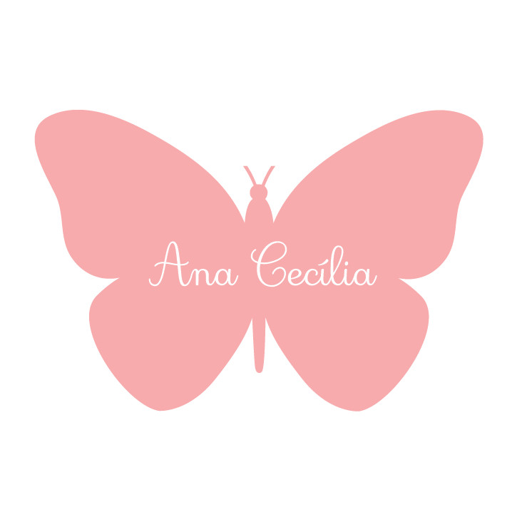 Borboleta Luminosa Personalizada Nome LED Abajur Luminária Decorativa para Quarto Infantil