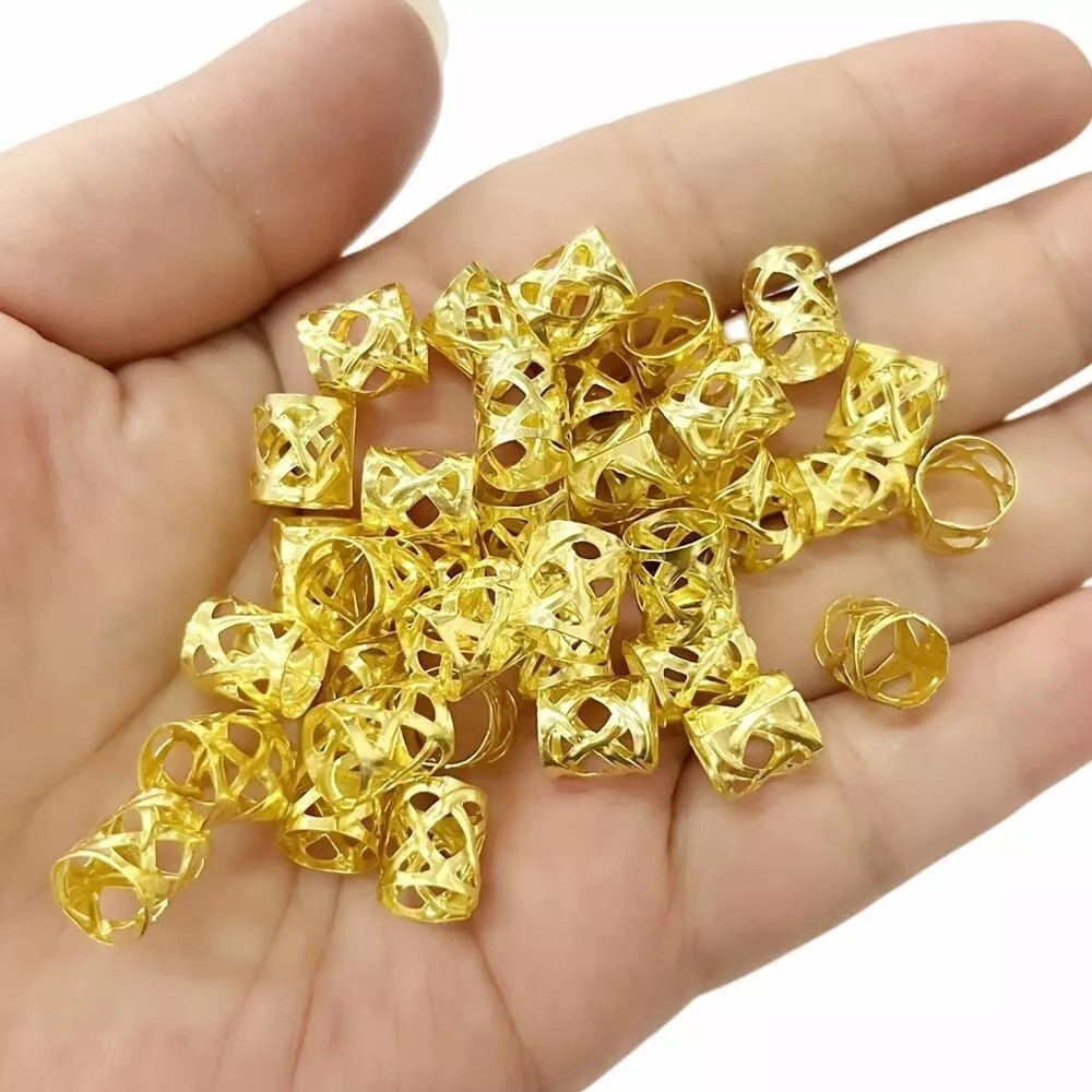 Kit 300 Anéis Tranças Box Braids/Ajustável Coroa/Cores Prata Dourado Colorido/Profissional/Oferta-WJ em Oferta na Shopee