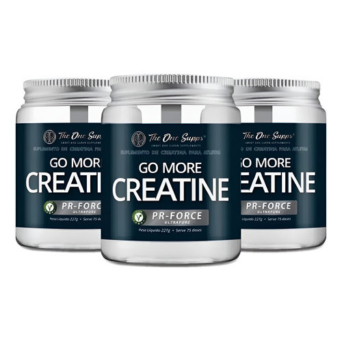 Kit 3x Creatina Go More Pr-force 300g Vegan Creatina - The One Supps - Sem Sabor