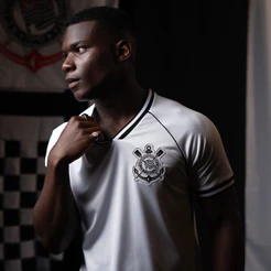 Camisa Corinthians Raglan Dry Branca Masculina Oficial